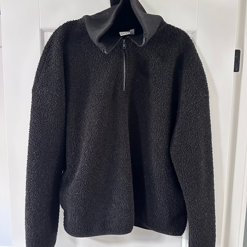 💕LAST CHANCE💕 Elle Black Textured Zip-Up